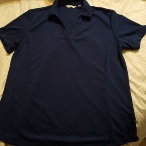 Navy blue womens polo shirt